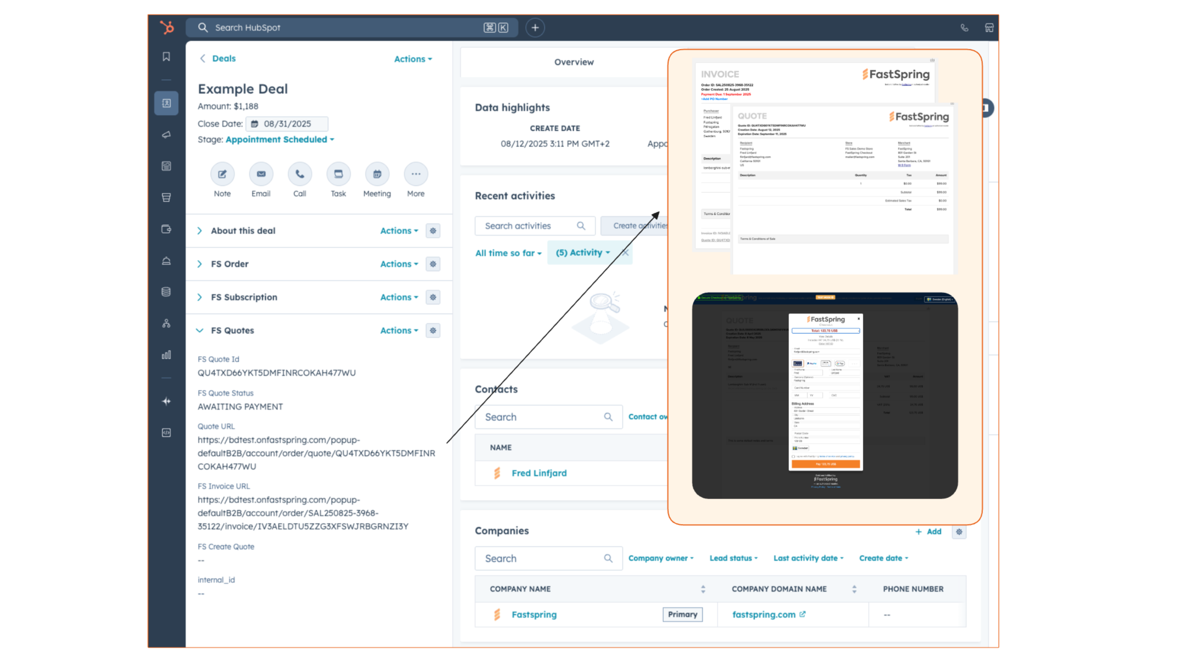 Generate Fastspring Quotes & Invoices / Payment links